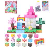 MEESHEEP Magnetic Blocks Unicorn Sakura Rainbow Cubes, Build Models Shown in Pictures | STEM Montessori Toys for Girls & Boys Age 3-10 | Inspiring Creativity, Imagination and Confidence | Stowable