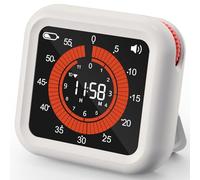 MeesMeek Digital Visual Timer - 11H 59M Rechargeable Countdown with VA Display, Clear Digits, Adjustable Volume and Brightness, Magnetic for Kitchen, Classroom, Office (White)