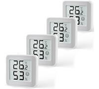 MeesMeek Indoor Thermometer Humidity Meter-Hygrometer Monitor with LCD Large Digital Display Comfort Indicator ℃/℉ Switch Temp & Humidity Sensor for Baby Room,Greenhouse,Office,Living Room(4)