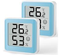 MeesMeek Indoor Thermometer Humidity Meter-Hygrometer Monitor with LCD Large Digital Display Comfort Indicator ℃/℉ Switch Temp & Humidity Sensor for Baby Room,Greenhouse,Office,Living Room(2)