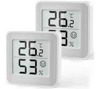 MeesMeek Room Thermometer Indoor, Digital Hygrometer Humidity Meter, 2-Pack