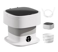 MEESOGA Foldable Mini Washing Machine 12L - Portable Small Travel Washing Machine with 3 Wash Modes, Drainage & Spin-Dry Basket - Compact, Quiet & IPX4 Waterproof - for Travel & Camping