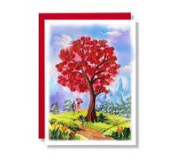 MeeSunnie Happy Anniversary Card, Milestone Quilling Quilled Greeting Card for Marriage, Soulmates, Celebration, Being Together, Congratulations for Couples, Husband, Wife (Romantic Couple)