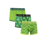 Meet AI Muse Men's Boxer Shorts, Green Leaf Print, Elasticated Waistband, Cotton Blend Underwear (UK, Alpha, M, Regular, Regular, Green Leaf Boxer)
