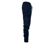 Meet AI Muse Men's Cargo Jogger Sweatpants, Cotton Blend, Side Pockets Fleece Slim Cargo Bottoms (UK, Alpha, S, Slim, Regular, Navy)