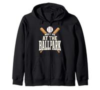 Meet At The Baseball Bats Sport Zip Hoodie