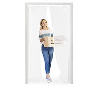 Meet Beauty Fly Screen Door, 80 x 120 cm, Fly Screen Balcony Door, White, Magnetic Insect Protection for Easy Installation, No Drilling Required