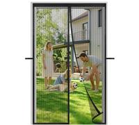 Meet Beauty Magnetic Mosquito Net for Doors 170 x 120 cm, Third Generation Windproof Design, Simple Installation, Black