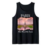 Meet in Paris at the Eiffel Tower in France French Vacation Tank Top