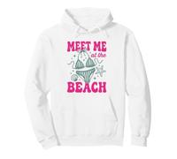 Meet Me at the Beach Funny Quote for Beach Lovers Pullover Hoodie