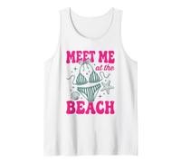 Meet Me at the Beach Funny Quote for Beach Lovers Tank Top
