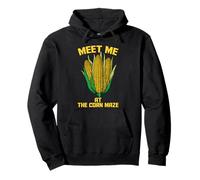 Meet Me At The Corn Maze, Funny Quote Corn Apparel Pullover Hoodie