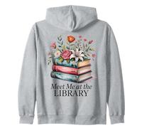 Meet Me At The Library For Teachers And School Librarians Zip Hoodie