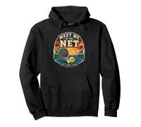 Meet Me At The Net - Funny Padel Pun Match Pullover Hoodie