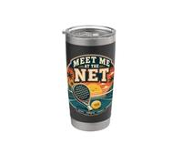 Meet Me At The Net - Funny Padel Pun Match Stainless Steel Insulated Tumbler