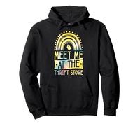 Meet Me At The Thrift Store Boho Bohemian Rainbow Pullover Hoodie