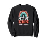 Meet Me At The Thrift Store Boho Bohemian Rainbow Sweatshirt