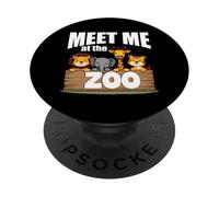 Meet Me At The Zoo Cute Safari Animals PopSockets Adhesive PopGrip