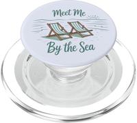 Meet Me By The Sea, Beach Seaside Serenity, Coastal Getaway PopSockets PopGrip for MagSafe