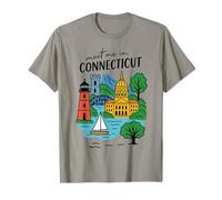 Meet me in Connecticut - Cute US State Travel Retro Design T-Shirt