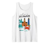 Meet me in Delaware - Cute US State Travel Retro Design Tank Top
