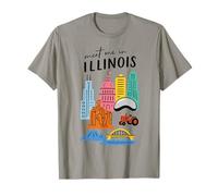 Meet me in Illinois - Cute US State Travel Retro Design T-Shirt