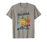 Meet me in Indiana - Cute US State Travel Retro Design Women T-Shirt