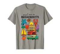 Meet me in Massachusetts - Cute US State Travel Retro Design T-Shirt