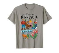 Meet me in Minnesota - Cute US State Travel Retro Design T-Shirt