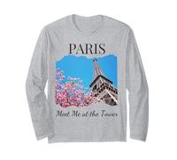 Meet Me in Paris "Meet Me at the Tower" French Eiffel Tower Long Sleeve T-Shirt