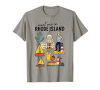 Meet me in Rhode Island - Cute US State Travel Retro Design T-Shirt