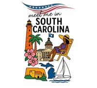 Meet Me in South Carolina Notebook: Palmetto State Themed Journal | 6x9 Lined Notebook with 150 Pages for Writing, Travel Memories & Everyday Notes