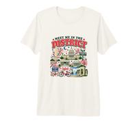 Meet Me in The District Vintage Washington DC Landmarks Premium T-Shirt