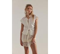 Meet Me In The Middle Mini Slip Skirt by Intimately at Free People in Tofu, Size: Medium - female