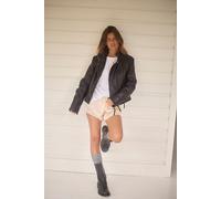 Meet Me In The Middle Tap Shorts by Intimately at Free People in Eggshell Combo, Size: Large - female