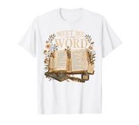 Meet Me in the Word Christian Bible Study Design Value Graphic T-Shirt, Men, White, S