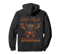 Meet Me In Valhalla Viking Warrior Axes Runes Pullover Hoodie