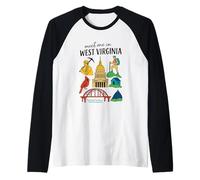 Meet Me in West Virginia Adventure Raglan Baseball Tee
