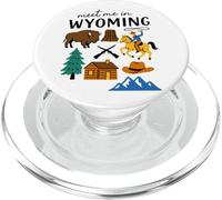 Meet Me In Wyoming Cowboy Buffalo Mountain PopSockets PopGrip for MagSafe