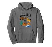 Meet Me In Wyoming Cowboy Buffalo Mountain Pullover Hoodie