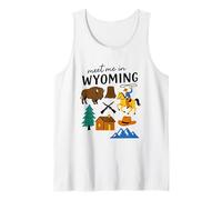 Meet Me in Wyoming Cowboy Buffalo Mountain Tank Top