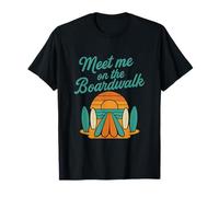 Meet Me on The Boardwalk Beach Squad Retro Art T-Shirt