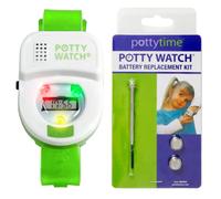 Meet Potty Watch The 1st Watch Made to Help Potty Train, Green + Battery Replacement Kit