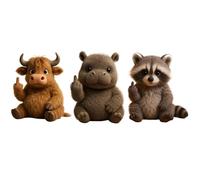 Meet the Attitude Squad: Tiny Plush Rebels with Sass & Snuggles, Emotional Support Stuffed Animals & Plush Toys Stress Relief, Funny Pocket-Sized Plush Figure Toys, for Friends(3PCS(A))
