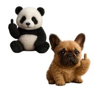 Meet the Attitude Squad: Tiny Plush Rebels with Sass & Snuggles, Emotional Support Stuffed Animals & Plush Toys Stress Relief, Funny Pocket-Sized Plush Figure Toys, for Friends(2PCS(C))