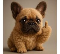 Meet The Attitude Squad: Tiny Plush Rebels with Sass & Snuggles, Funny Pocket-Sized Plush Figure Toys, Emotional Support Plush, Funny Gifts for Sarcastic Friends & Sassy Decor (Bulldog)