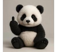 Meet The Attitude Squad: Tiny Plush Rebels with Sass & Snuggles, Funny Pocket-Sized Plush Figure Toys, Emotional Support Plush, Funny Gifts for Sarcastic Friends & Sassy Decor (Panda)