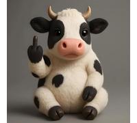 Meet The Attitude Squad: Tiny Plush Rebels with Sass & Snuggles, Funny Pocket-Sized Plush Figure Toys, Emotional Support Plush, Funny Gifts for Sarcastic Friends & Sassy Decor (Cow)
