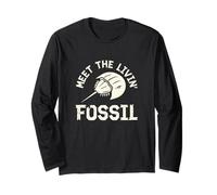 Meet The Living Fossil Crabulous Funny Horseshoe Crab Hunter Long Sleeve T-Shirt
