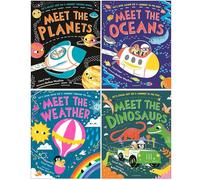 Meet the Series 4 Books Collection Set By Caryl Hart (Meet the Planets, Meet the Oceans, Meet the Weather & Meet the Dinosaurs)